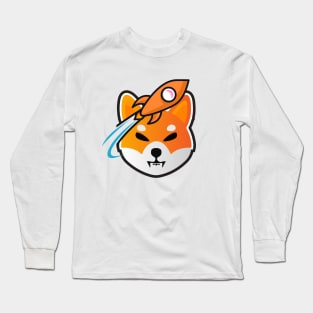 SHIB Rocket To The Moon - Shiba Inu Crypto Long Sleeve T-Shirt